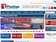 Tablet Screenshot of prestigeemergencylights.com